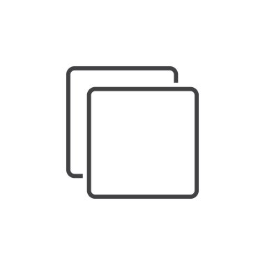 Satırı simgesi, klon Anahat vektör logo illüstrasyon, doğrusal piktogram beyaz izole kopya