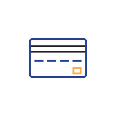 kredi kartı satırı simgesi, Anahat vektör logosu, doğrusal piktogram beyaz, piksel mükemmel renk illustratio izole