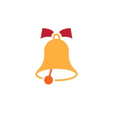 Okul zili simge vektör, katı logo, beyaz, piksel mükemmel illüstrasyon izole piktogram