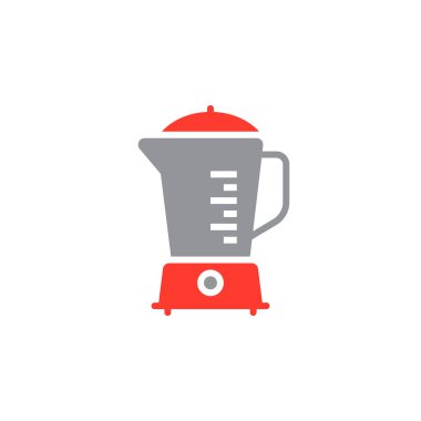 Mutfak Blender simge vektör, sağlam düz işareti, beyaz, logo illüstrasyon izole renkli sembol