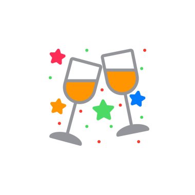 Şarap gözlük, Stemware simge vektör, tungur düz işareti, beyaz, logo illüstrasyon izole katı renkli sembol dolu