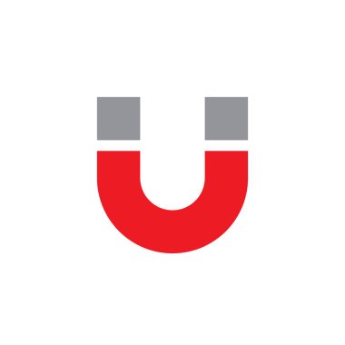 Mıknatıs simge vektör, katı logo illüstrasyon, renkli sembol üzerinde beyaz izole