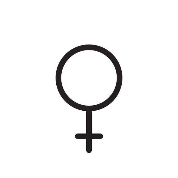 Símbolo Género Femenino Icono Línea Esquema Vector Logotipo Ilustración Pictograma — Archivo Imágenes Vectoriales