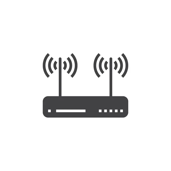 Wifi Router Drahtlose Dsl Modem Icon Vektor Gefüllte Flache Zeichen — Stockvektor