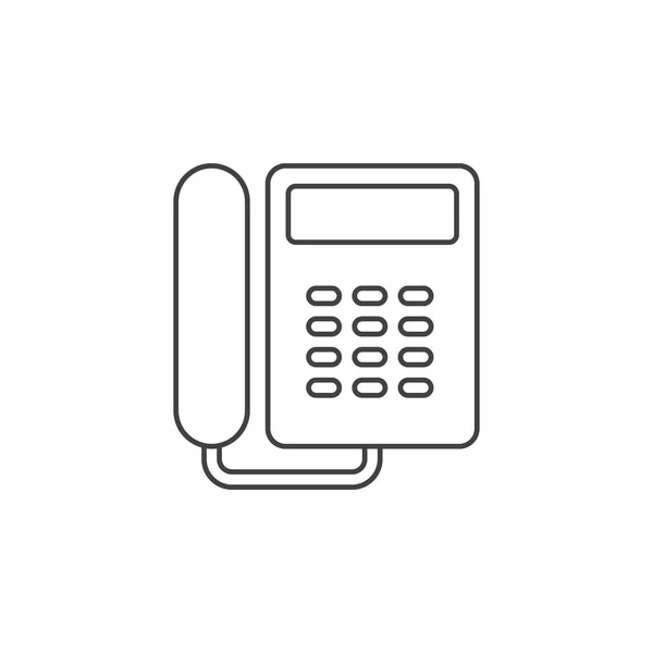 Telefon Dünne Linie Symbol Umriss Vektor Logo Abbildung Lineares Piktogramm — Stockvektor
