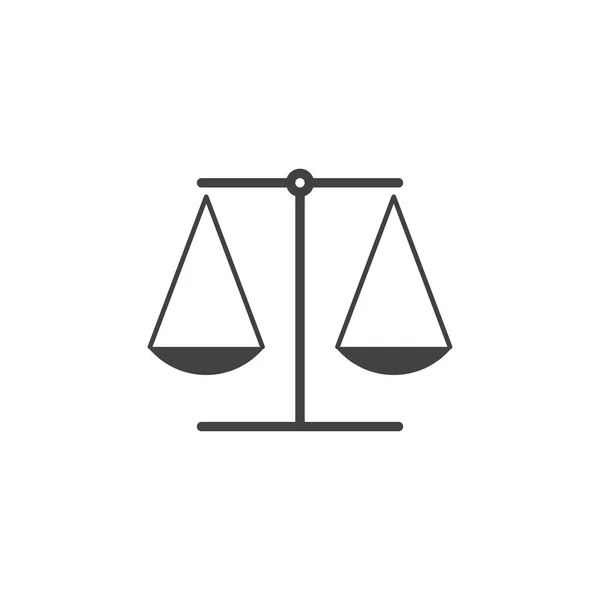 Law Symbol Scales Icon Vector Libra Solid Logo Illustration Pictogram — Stock Vector
