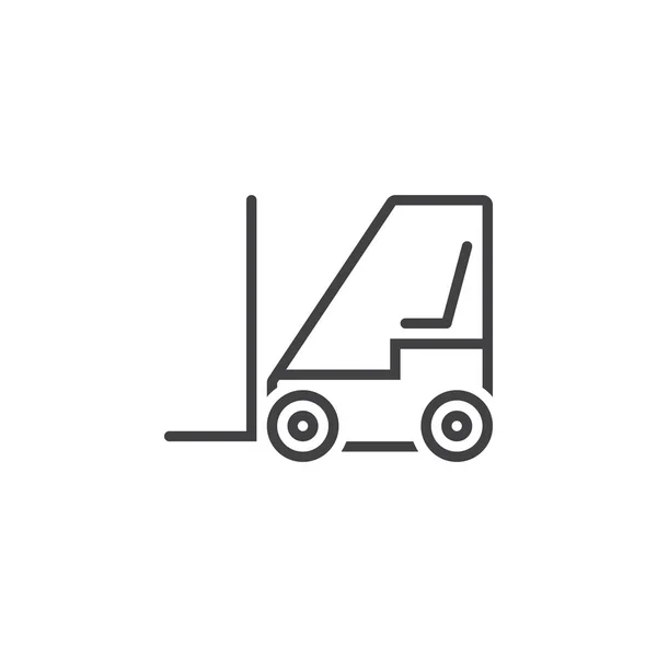 Ikon Garis Forklift Gambar Logo Vektor Garis Luar Truk Piktogram - Stok Vektor