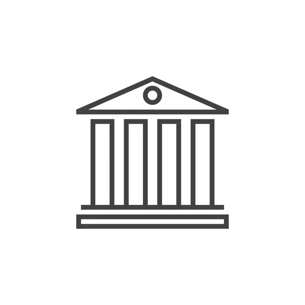 Symbool Van Universiteit Lijn Pictogram Overzicht Logo Vectorillustratie Lineaire Pictogram — Stockvector