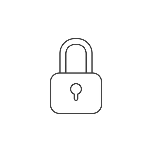 Κλείδωμα Λεπτή Γραμμή Εικονίδιο Εικονογράφηση Λογότυπο Φορέα Περίγραμμα Ασφάλειας Γραμμική — Διανυσματικό Αρχείο