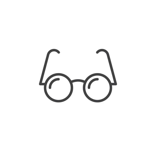 Icono Línea Gafas Ilustración Del Logotipo Del Vector Gafas Contorno — Vector de stock