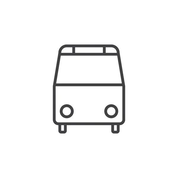 Ícone Linha Ônibus Ilustração Logotipo Vetor Contorno Pictograma Linear Isolado — Vetor de Stock