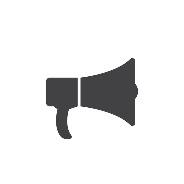 Vektor Ikon Pengeras Suara Pengumuman Gambar Logo Padat Piktogram Diisolasi - Stok Vektor