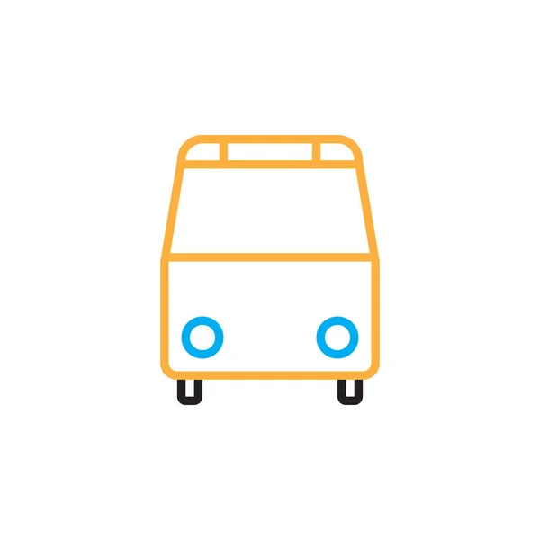 Ícone Linha Ônibus Ilustração Logotipo Vetor Contorno Pictograma Linear Isolado — Vetor de Stock