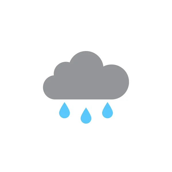 Wolke Regen Symbol Vektor Solide Logo Abbildung Buntes Piktogramm Isoliert — Stockvektor