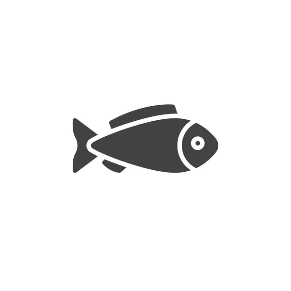 Fish Icon Vector Filled Flat Sign Solid Pictogram Isolated White — Stock Vector