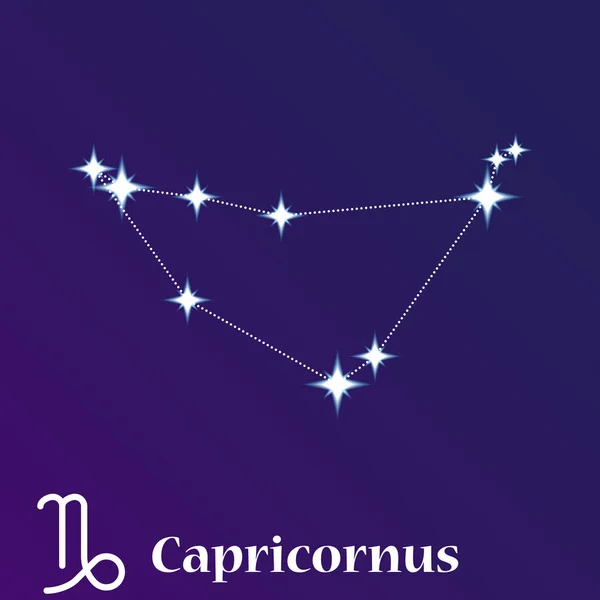 Vectorillustratie Capricornus Zodiakaal Sterrenbeeld Horoscoop Symbool Teken Van Dierenriem — Stockvector