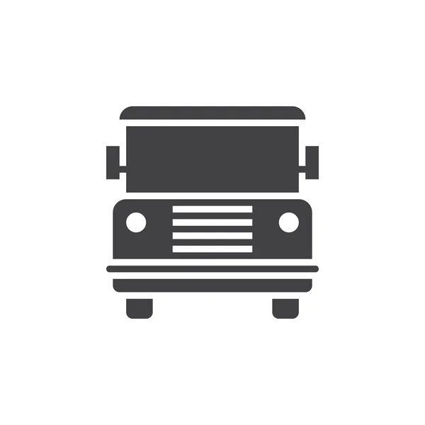 Vector Icono Bus Transporte Público Logotipo Sólido Pictograma Aislado Blanco — Archivo Imágenes Vectoriales