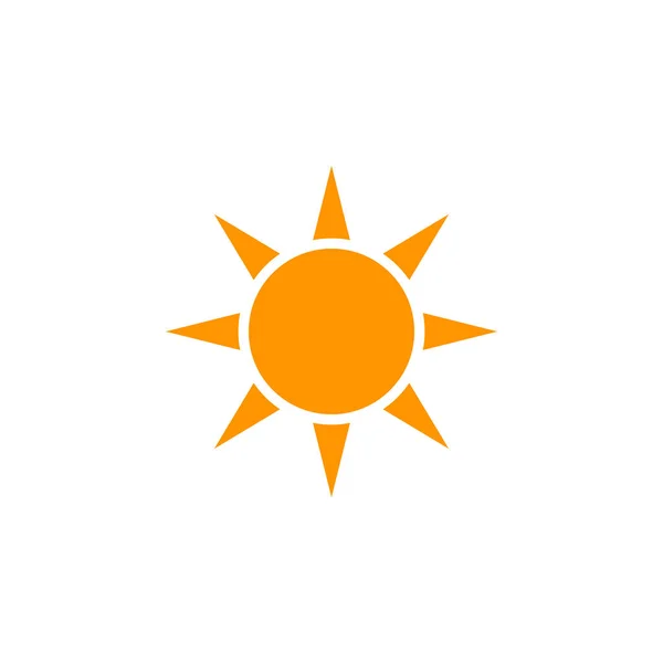 Vettore Icona Del Sole Illustrazione Logo Solido Pittogramma Colorato Isolato — Vettoriale Stock