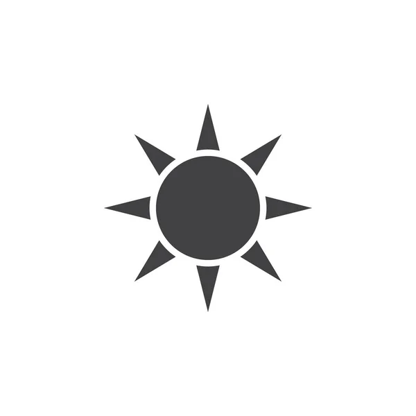 Sonnensymbolvektor Solide Logoabbildung Piktogramm Auf Weiß Isoliert — Stockvektor
