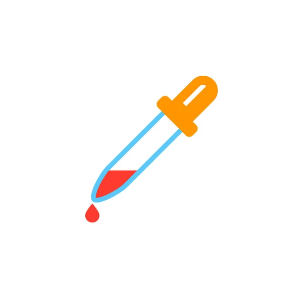 Dropper Icon Vector Pipette Solid Logo Illustration Colorful Pictogram Isolated — Stock Vector