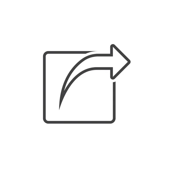 Icona Della Linea Condivisione Esterna Illustrazione Del Logo Vettoriale Pittogramma — Vettoriale Stock