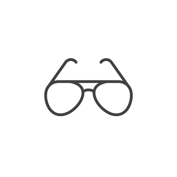 Gafas Sol Icono Línea Gafas Sol Contorno Signo Vectorial Pictograma — Archivo Imágenes Vectoriales