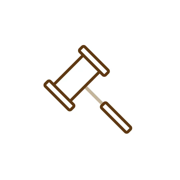 Σφυρί Γραμμή Εικονίδιο Εικονογράφηση Λογότυπο Φορέα Διάρθρωσης Σφυρί Δικαστή Γραμμική — Διανυσματικό Αρχείο