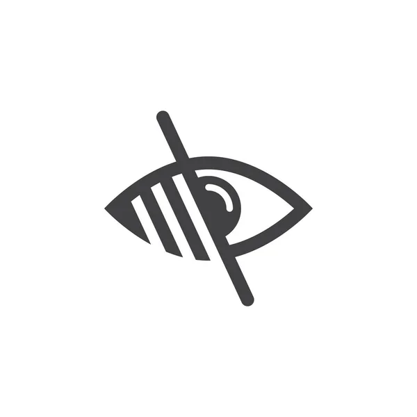 Σύμβολο Όραση Εικονίδιο Τύφλωση Γραμμή Εικονογράφηση Λογότυπο Φορέα Διάρθρωσης Γραμμική — Διανυσματικό Αρχείο