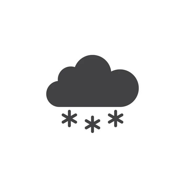 Vecteur Icône Neige Nuage Illustration Logo Solide Pictogramme Isolé Sur — Image vectorielle