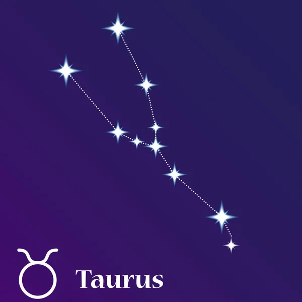 Vectorillustratie Van Taurus Zodiakaal Sterrenbeeld Horoscoop Symbool Teken Van Dierenriem — Stockvector