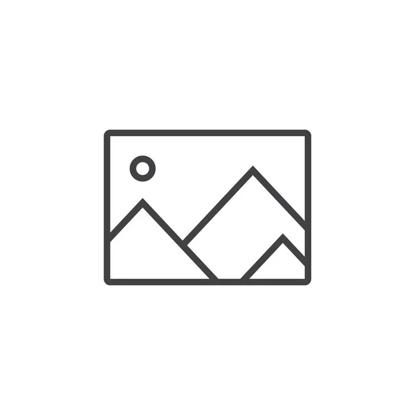Значок Лінії Зображення Контур Зображення Векторна Ілюстрація Логотипу Лінійна Піктограма — стоковий вектор