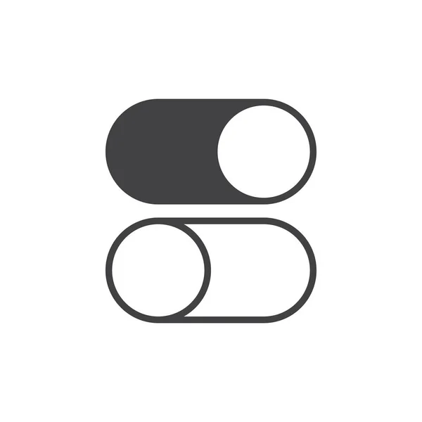 Ενεργοποίηση Και Απενεργοποίηση Εικονίδιο Διάνυσμα Στερεά Λογότυπο Εικονογράφηση Εικονόγραμμα Που — Διανυσματικό Αρχείο