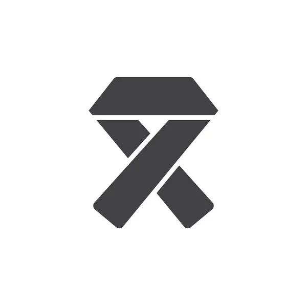 Vih Símbolo Del Sida Vector Icono Cinta Ilustración Logotipo Sólido — Vector de stock