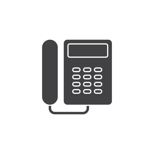 Telefone Ícone Vetor Logotipo Sólido Ilustração Pictograma Isolado Branco —  Vetores de Stock