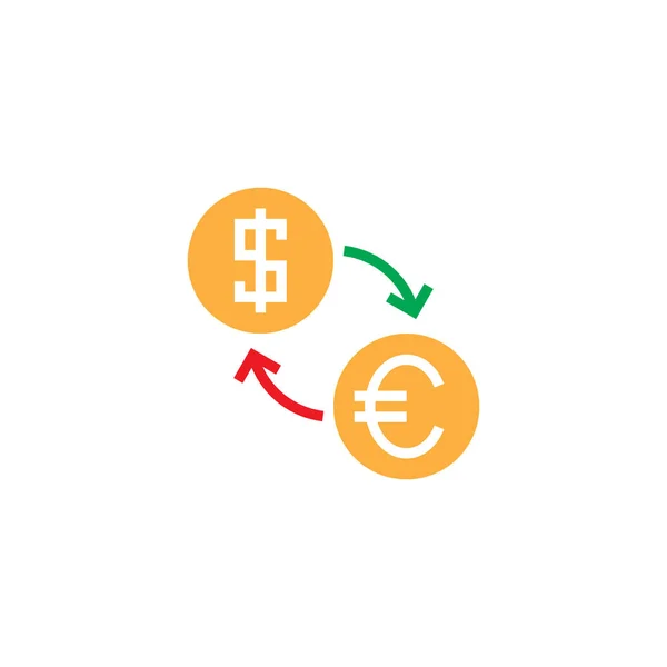 Wechselkurssymbolvektor Solides Logo Piktogramm Auf Weiß Isoliert Pixel Perfekte Farbillustratio — Stockvektor