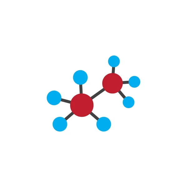 Vetor Ícone Molécula Logotipo Sólido Pictograma Isolado Branco Pixel Ilustração — Vetor de Stock