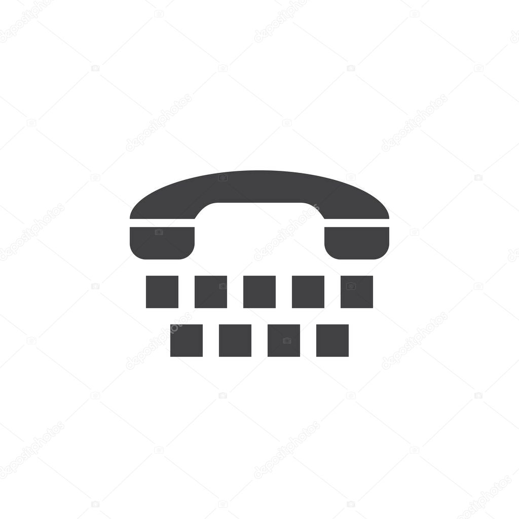 Text Telephone icon vector, TTY solid logo illustration, pictogram isolated on white