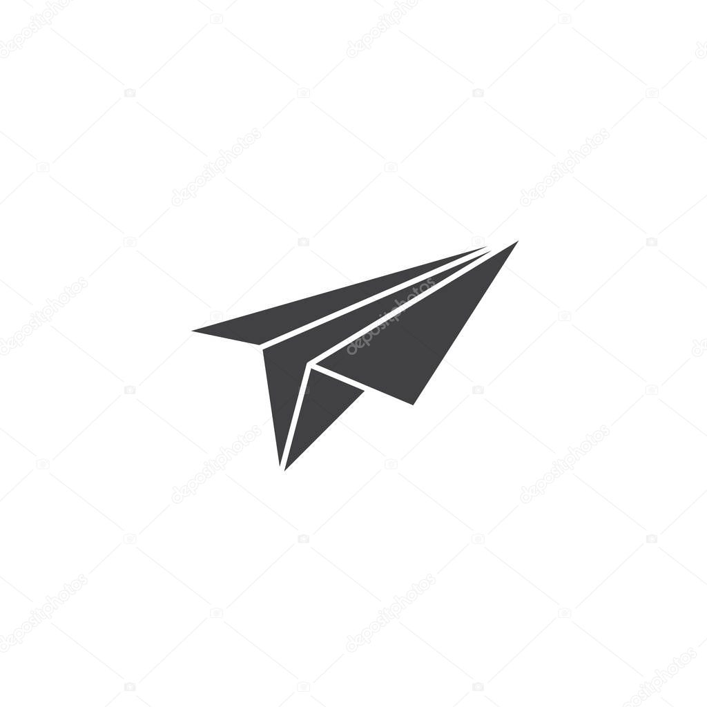 Paper plane icon vector, send message solid logo illustration, pictogram isolated on white