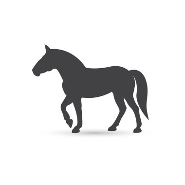 ATI simge vektör, katı logo illüstrasyon, üzerinde beyaz izole aygır siluet