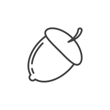 Somun satırı simgesi, Anahat vektör işareti, doğrusal piktogram beyaz izole. Logo illüstrasyon