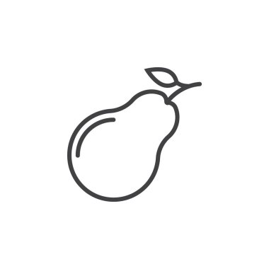 Armut satırı simgesi, Anahat vektör işareti, doğrusal piktogram beyaz izole. Logo illüstrasyon