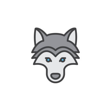 Kurt zeka çizgisi simgesi, doldurulmuş Anahat vektör işareti, üzerinde beyaz izole doğrusal renkli sembol. Sembol, logo illüstrasyon