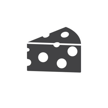 Peynir simge vektör, dolu düz işareti, beyaz, logo illüstrasyon izole katı piktogram