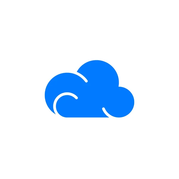 Vector Icono Nube Signo Plano Lleno Pictograma Colorido Sólido Aislado — Vector de stock