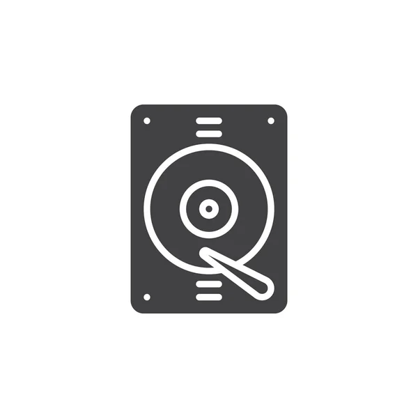 Icono Disco Duro Vector Signo Plano Lleno Pictograma Sólido Aislado — Vector de stock