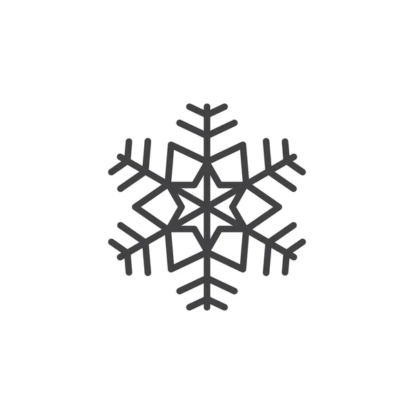 Εικονίδιο Γραμμή Νιφάδα Χιονιού Περίγραμμα Διάνυσμα Υπογράφουν Γραμμική Εικονόγραμμα Απομονωμένα — Διανυσματικό Αρχείο
