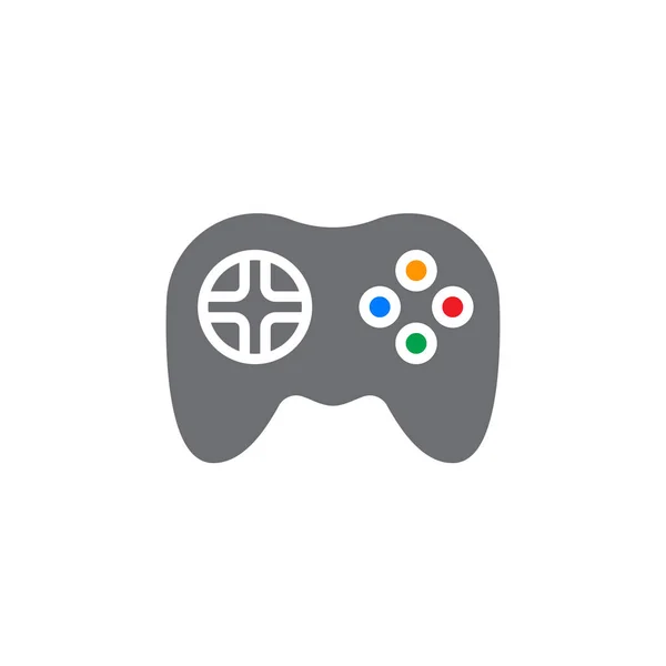 Σύμβολο Παιχνίδι Βίντεο Διάνυσμα Εικονίδιο Gamepad Γεμάτη Επίπεδη Σημάδι Στερεά — Διανυσματικό Αρχείο
