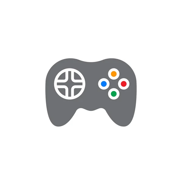 Símbolo Jogo Vetor Ícone Gamepad Sinal Plano Preenchido Pictograma Colorido —  Vetores de Stock