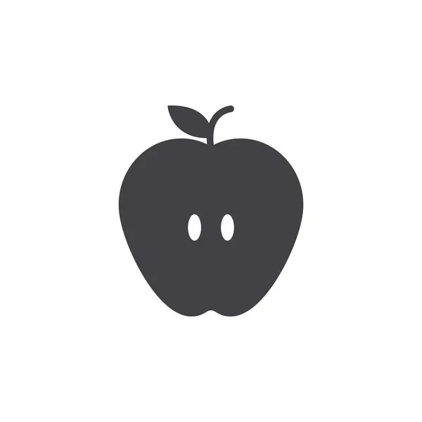 Vector Icono Apple Signo Plano Lleno Pictograma Sólido Aislado Blanco — Vector de stock