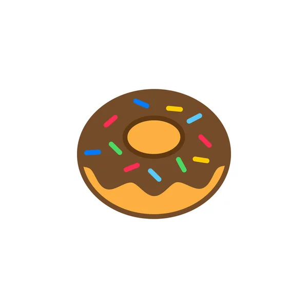 Donut Symbol Vektor Gefülltes Flaches Schild Einfarbiges Piktogramm Auf Weiß — Stockvektor